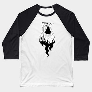 Grim Pizza Reaper Baseball T-Shirt